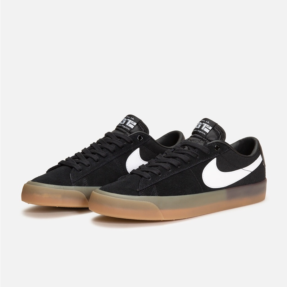 NIKE SB ZOOM BLAZER LOW PRO GT SHOES (BLACK WHITE GUM) DC7695-004 W6.5 M5